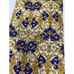 Gianni Versace Mens Vintage Gold & Blue Medusa Baroque Print Silk Necktie 1990s