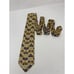 Gianni Versace Mens Vintage Gold & Blue Medusa Baroque Print Silk Necktie 1990s