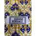 Gianni Versace Mens Vintage Gold & Blue Medusa Baroque Print Silk Necktie 1990s