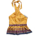J. Crew Yellow Sunny Block Print Peplum Halter Top Small NWT