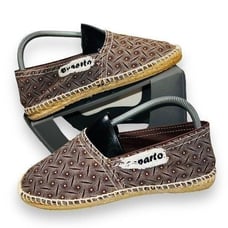 Cotheeka Natural Fiber Jute and Canvas Espadrilles Flats Brown Women's 8