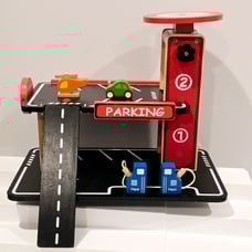 Hape City Park & Go Wooden Garage Playset