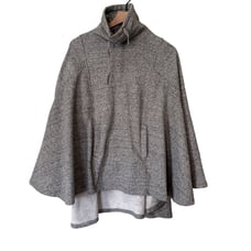 Ugg Gray Picot Poncho Sweater Cape Xs/S