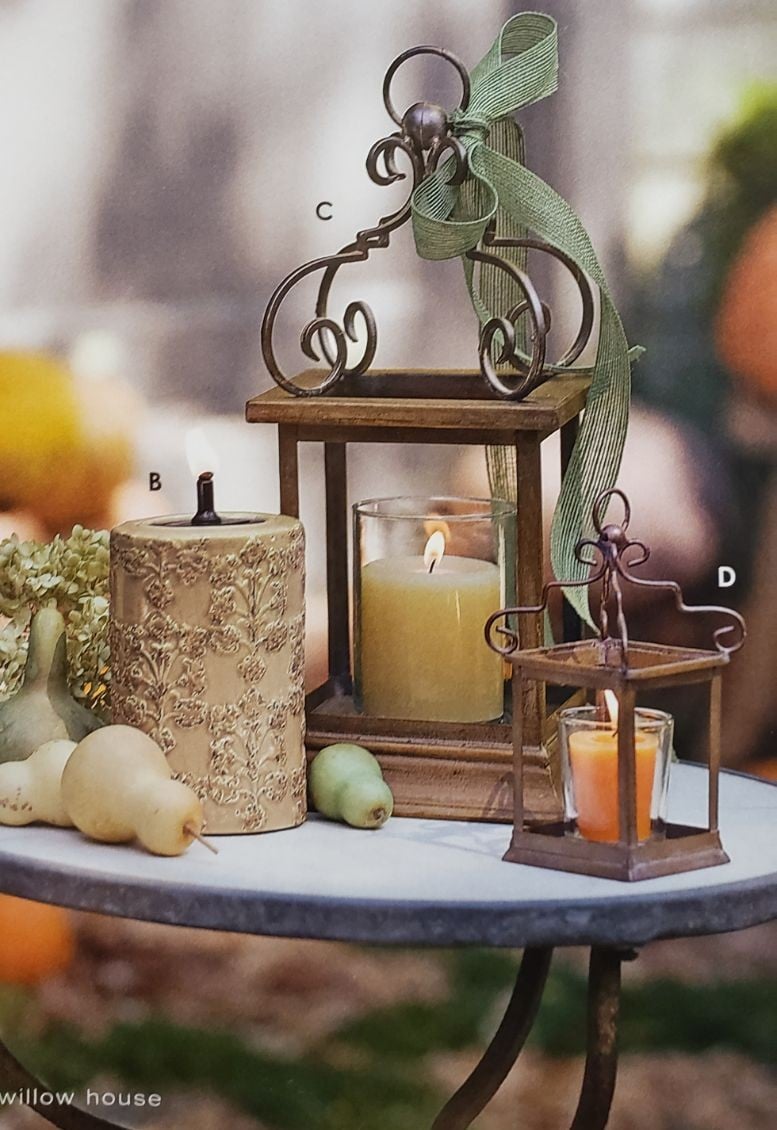 Southern Living at Home Metal Brown Finish Drake Lantern Home Decor Centerpiece
