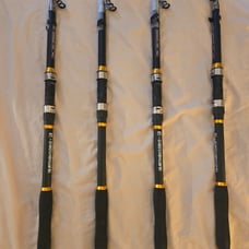 Lot of 4 Telescoping Fishing Rods - 7ft 8in
