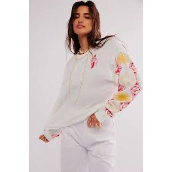 Free People We The Free Sea Friends Long-Sleeve Tee Size M