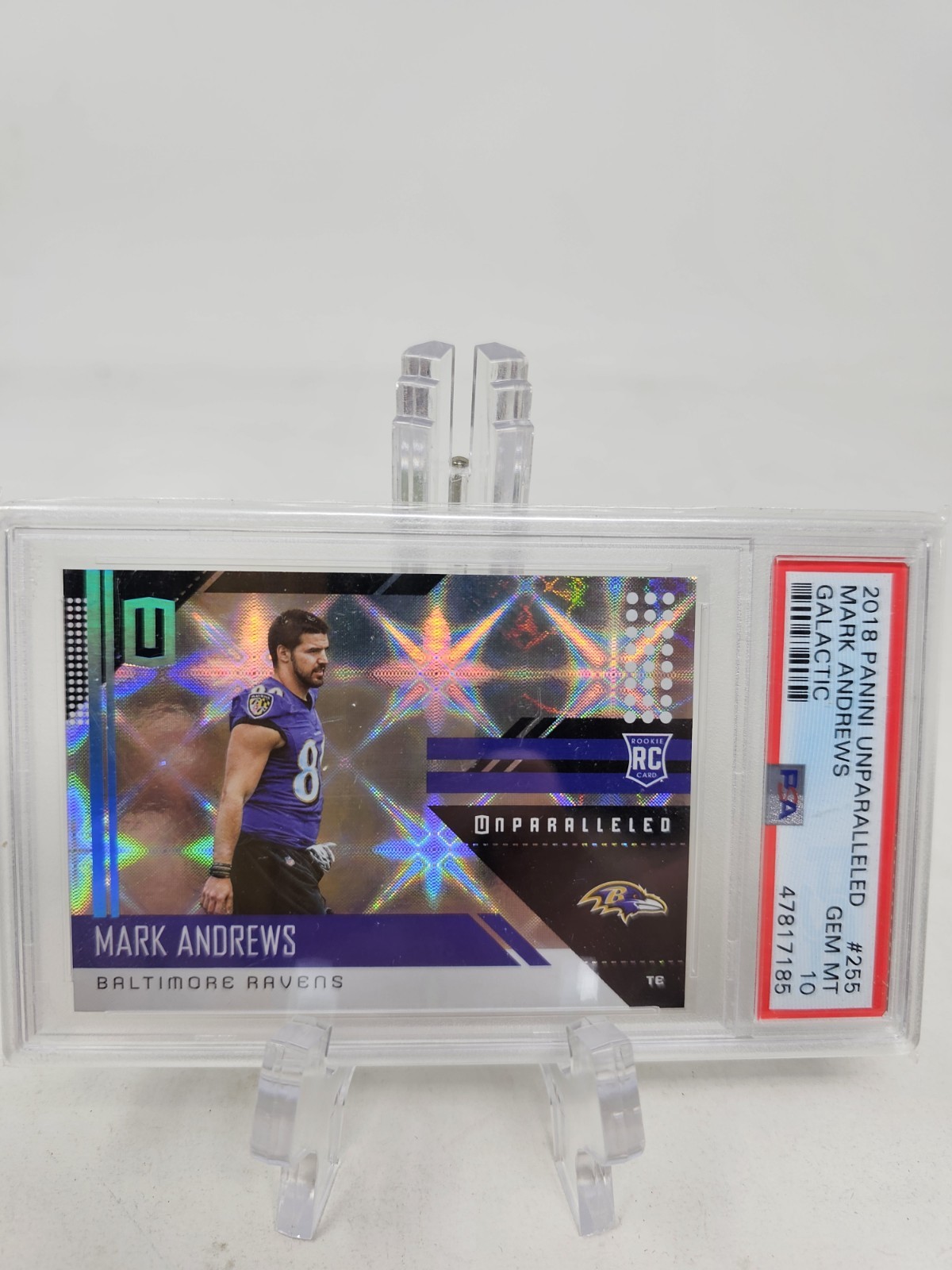 2018 Panini Unparalleled Rookie Galactic Mark Andrews #255 PSA 10 GM MT RC POP 2