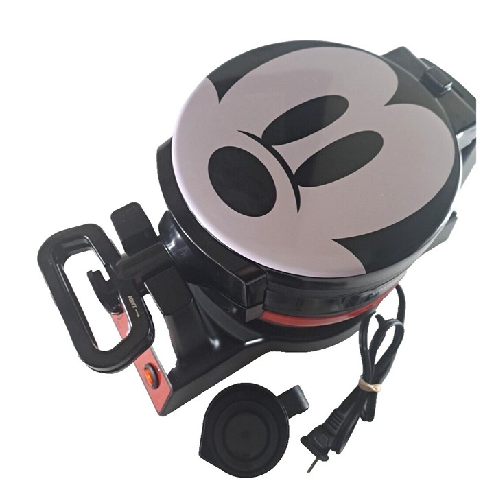 Disney Mickey Mouse Double Flip Waffle Maker Iron Pancakes 90th Anniversary