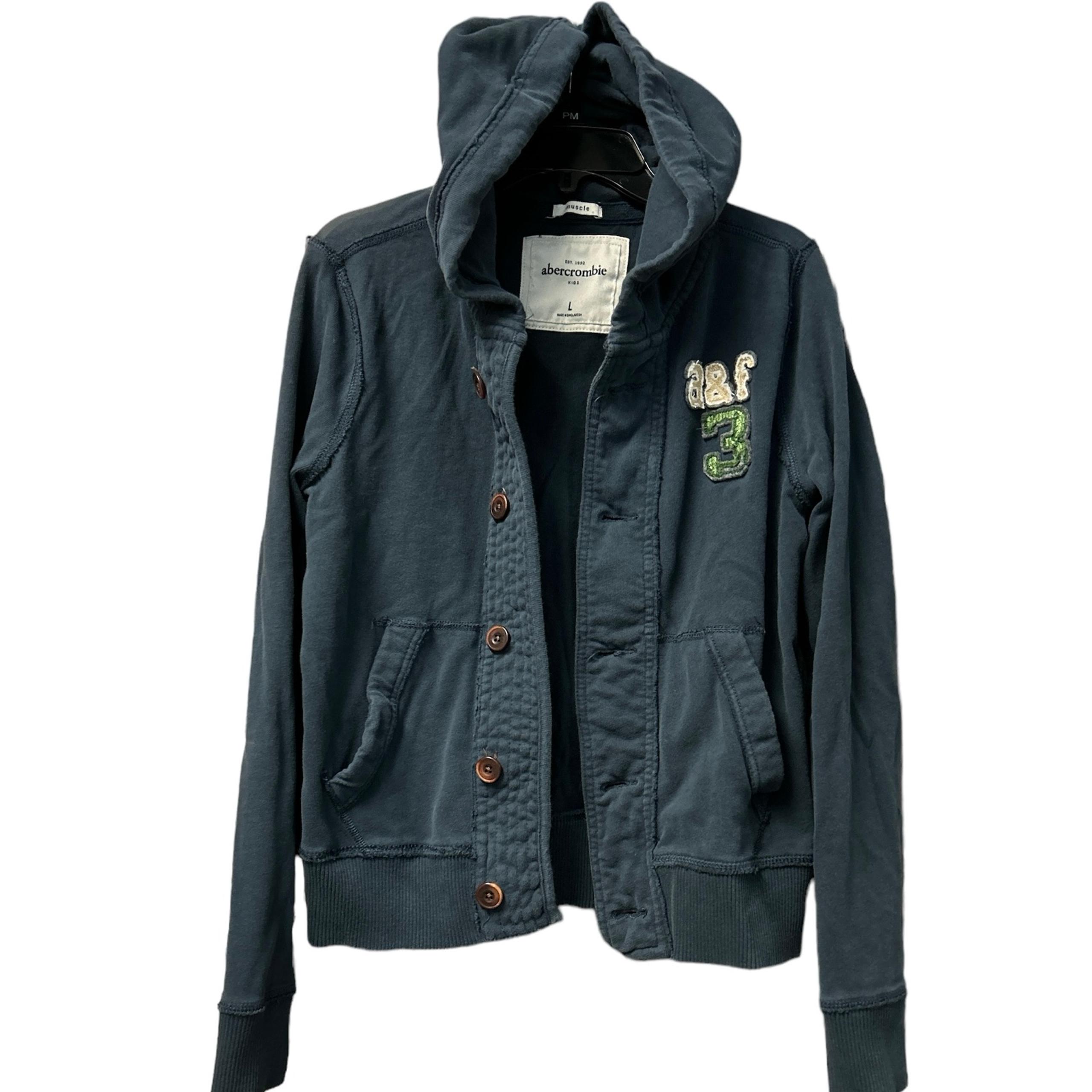 Abercrombie Kids’ Button Front Hooded Sweater Size Large