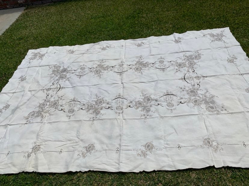 vintage tablecloth