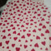 Victoria's Secret Faux Fur Fleece Valentine's Day RED Pink HEART BLANKET 50x60