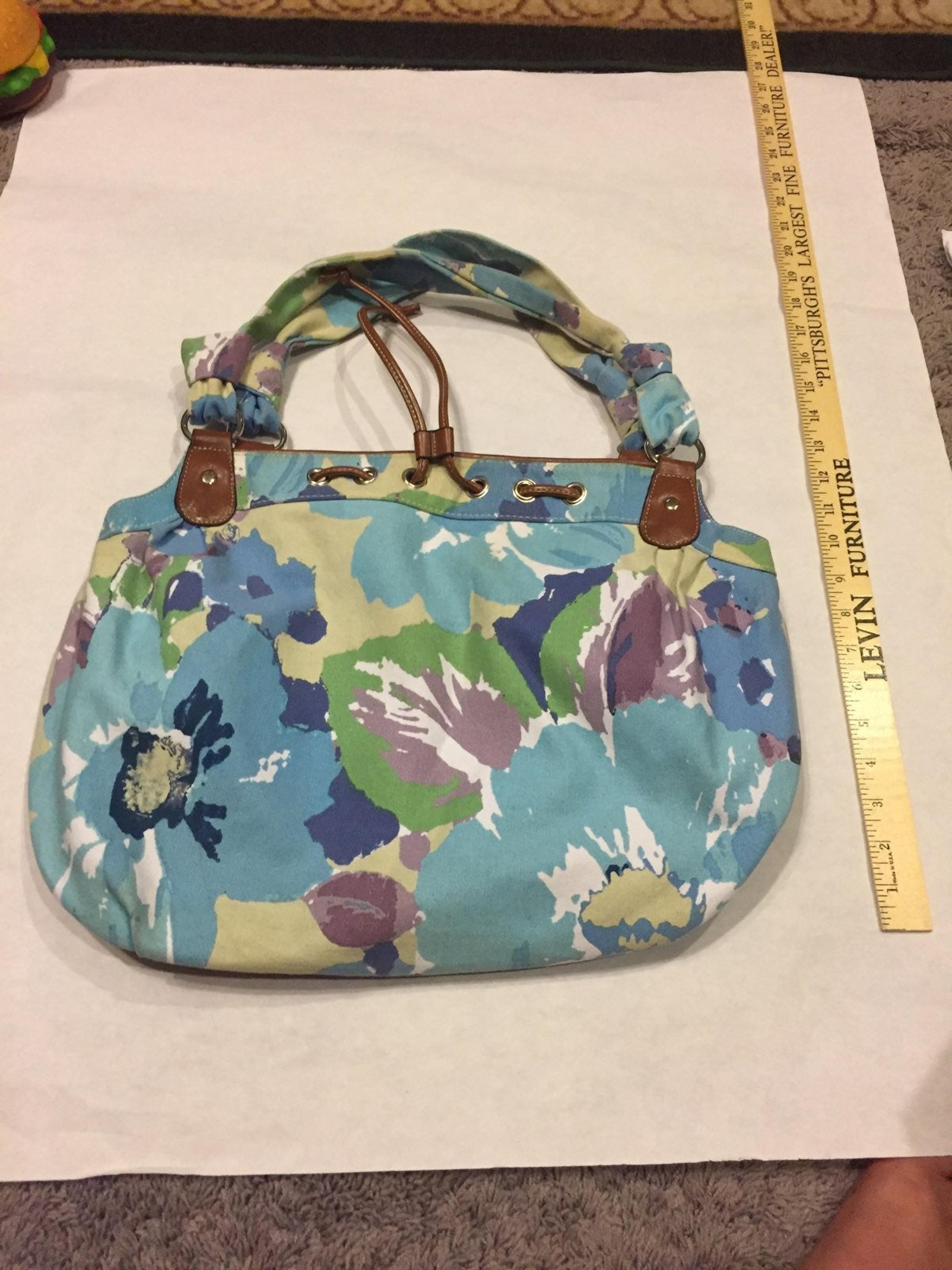 Blue Flowered Purse