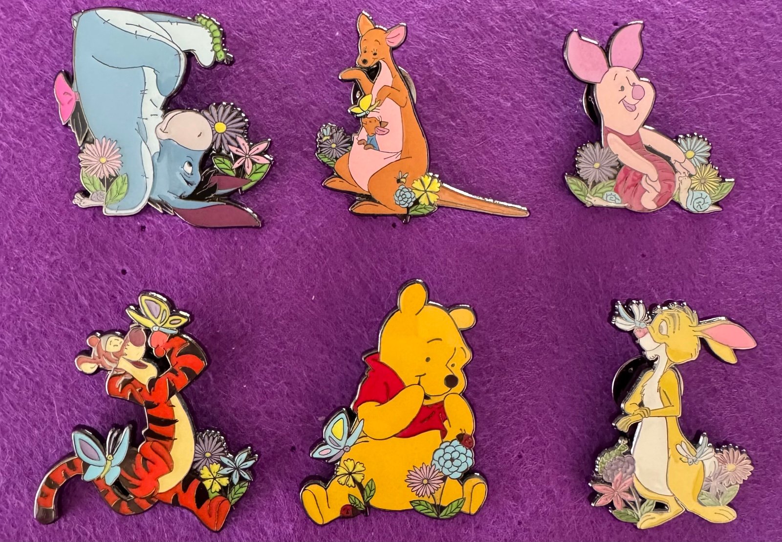 Loungefly Disney Winnie The Pooh And Friends Summer Flowers Pin Set
