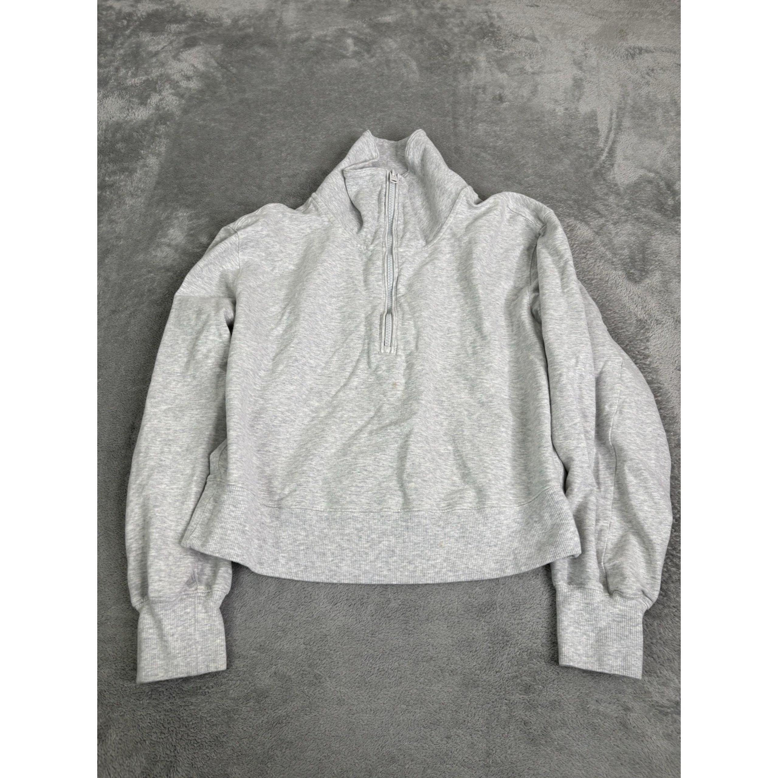 Abercrombie & Fitch Women's 1/2 Zip Pullover Sweatshirt Size Small Gray