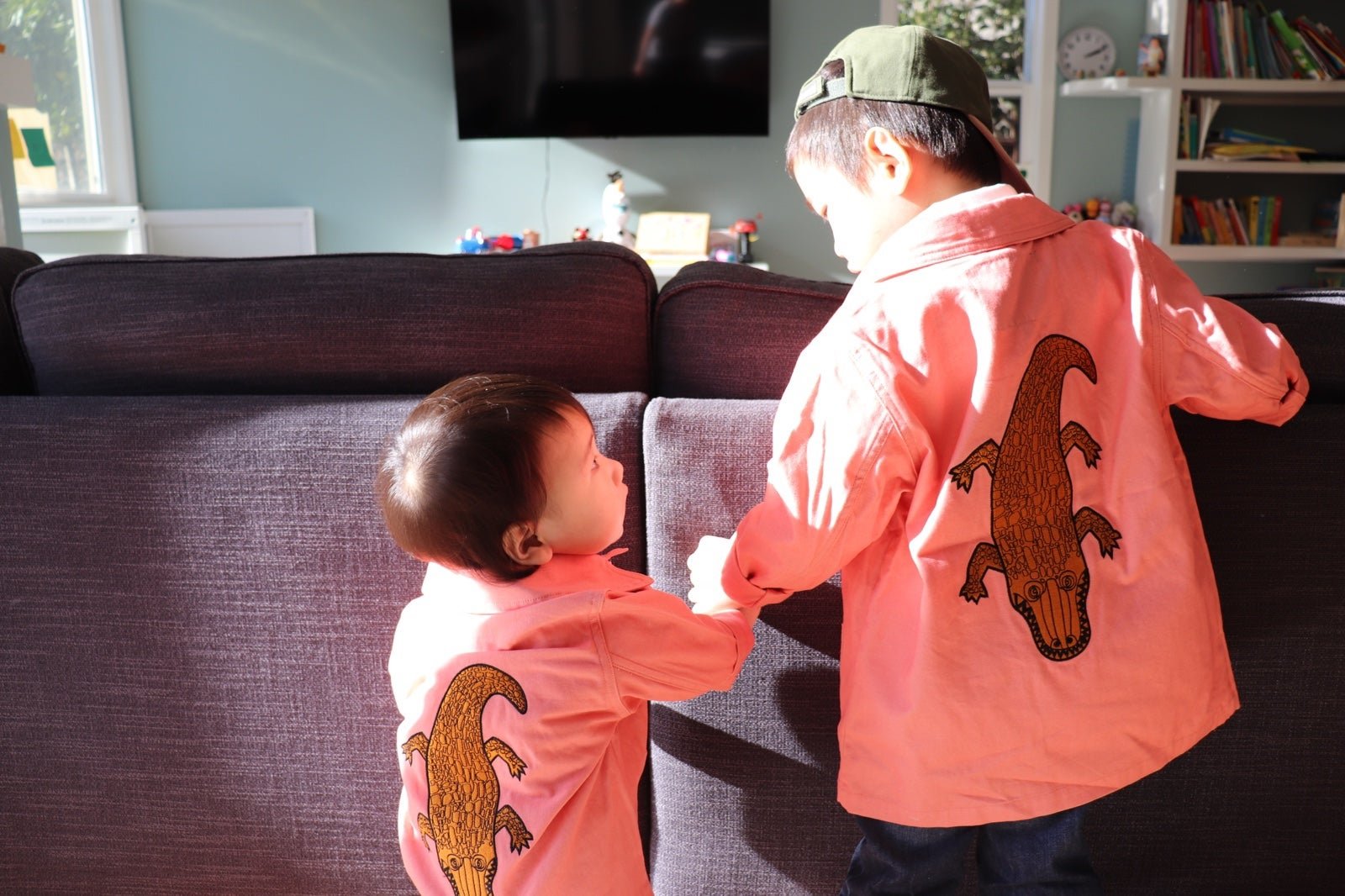 NWT Mini Rodini pink croco safari jacket 116/122