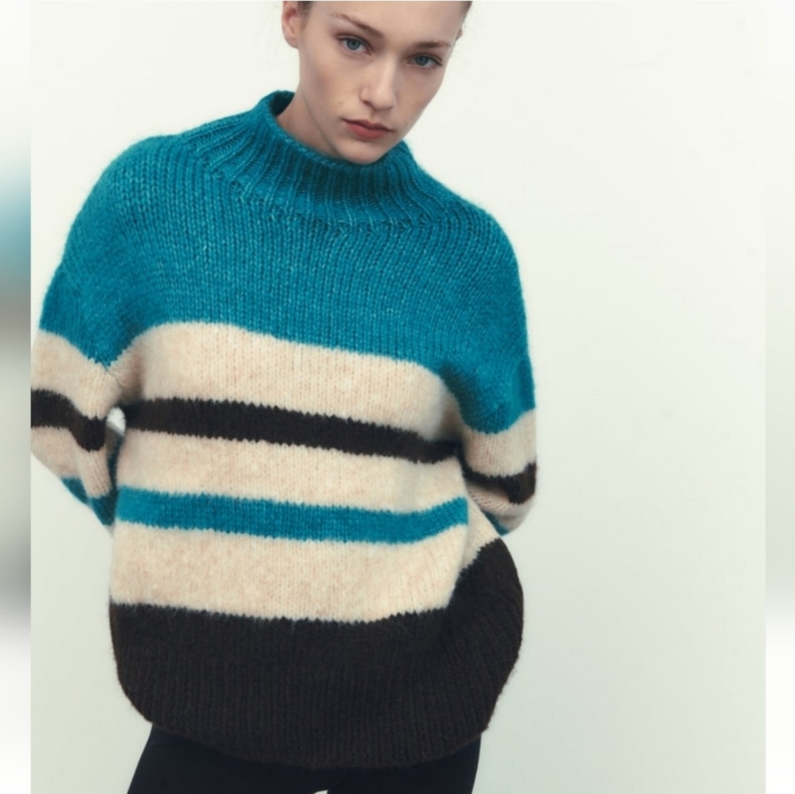 Zara Striped Knit Sweater Size S