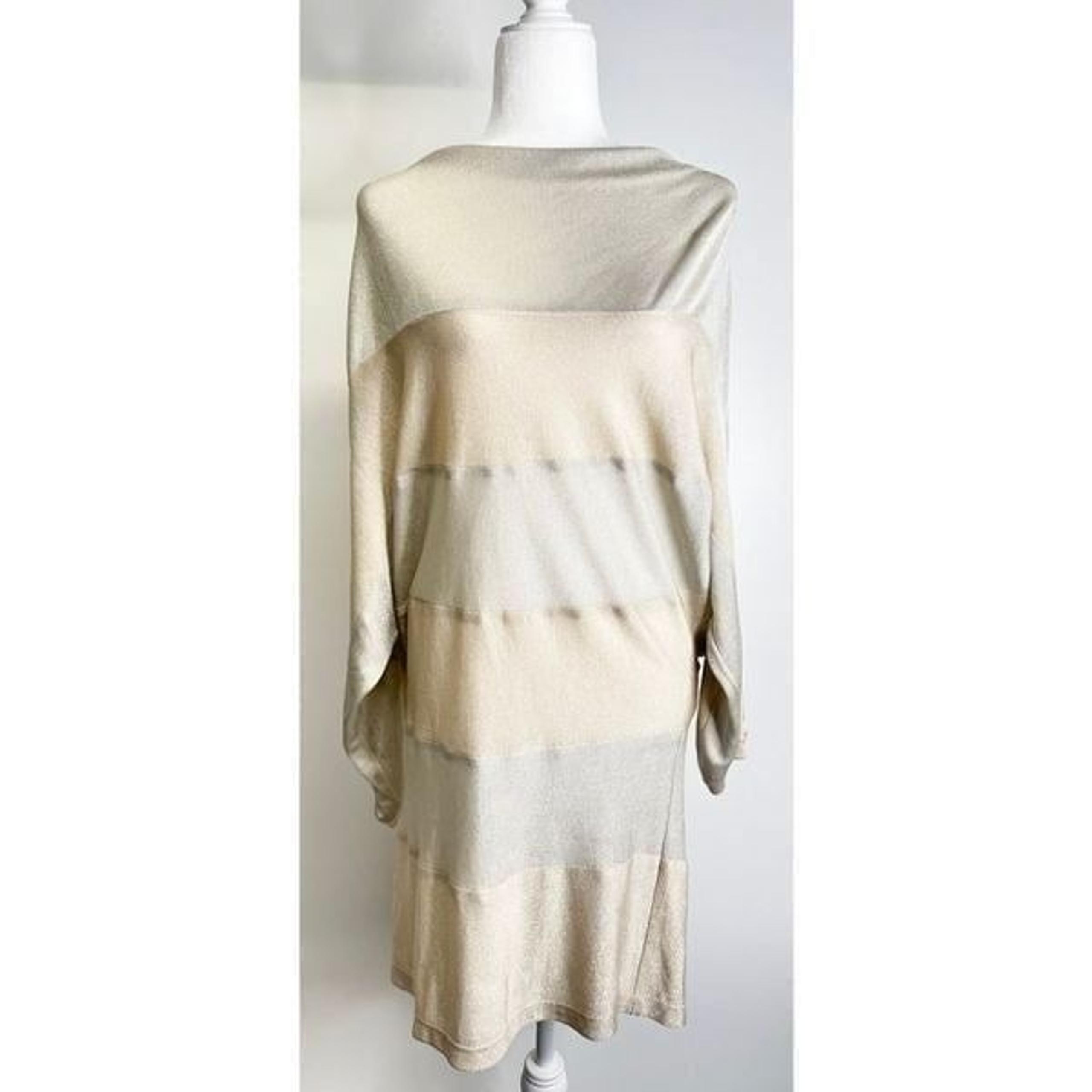 Foley Dress Womens Sparkly Gold/Silver Party Dress Knee Length Size Medium