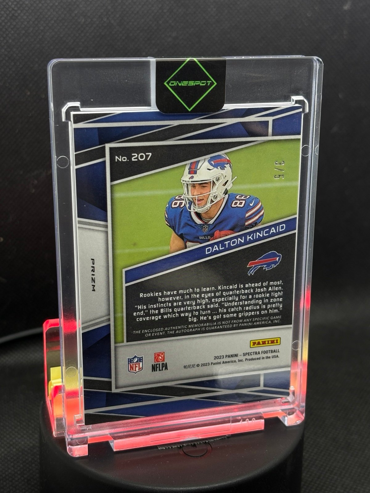 2023 Panini Spectra Dalton Kincaid RPA Psychedelic 3/5 - detail