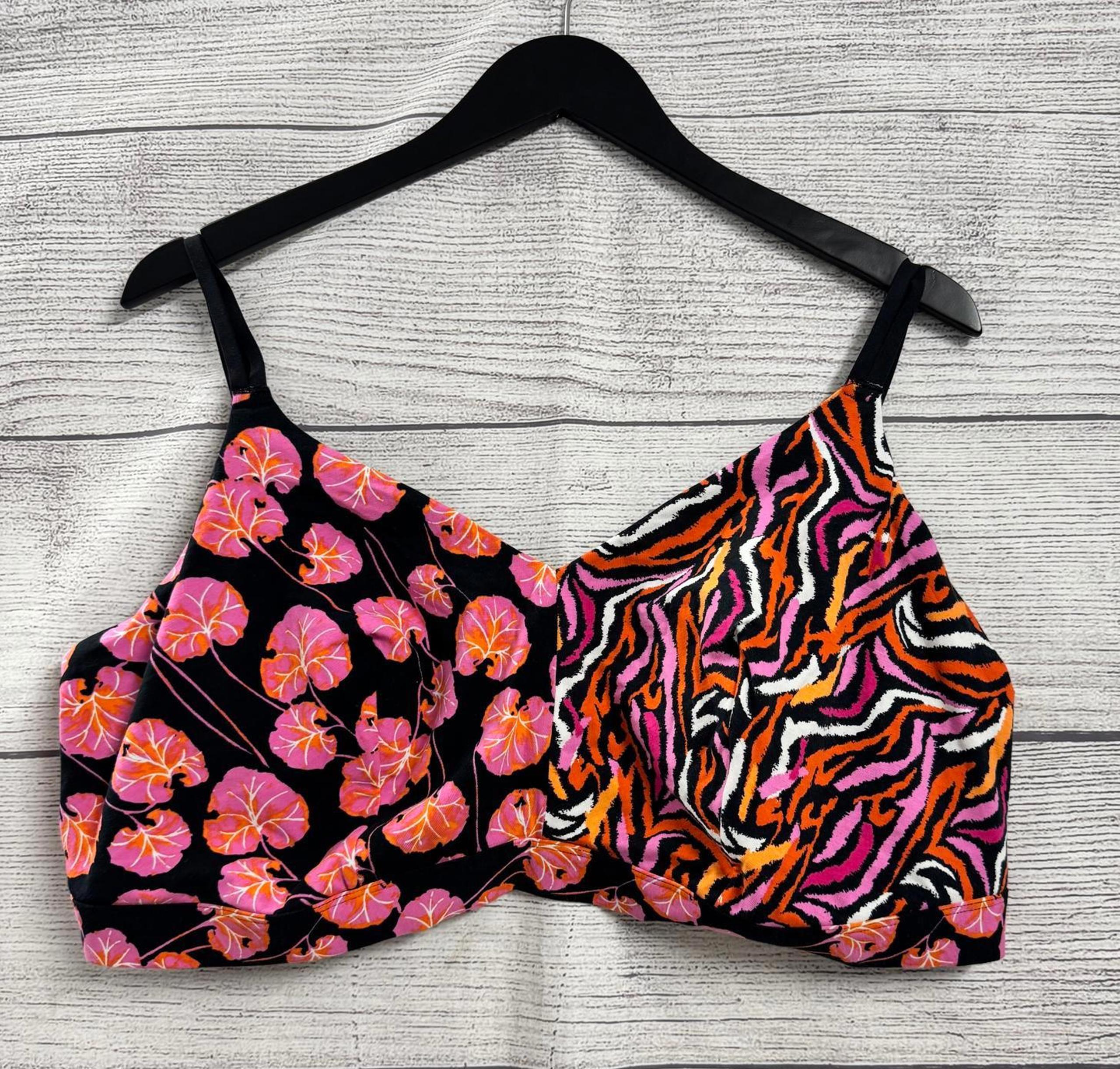 Diane Von Furstenberg Floral Print Bra Women Size 4X