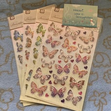 Decorative Foil Butterflies Stickers