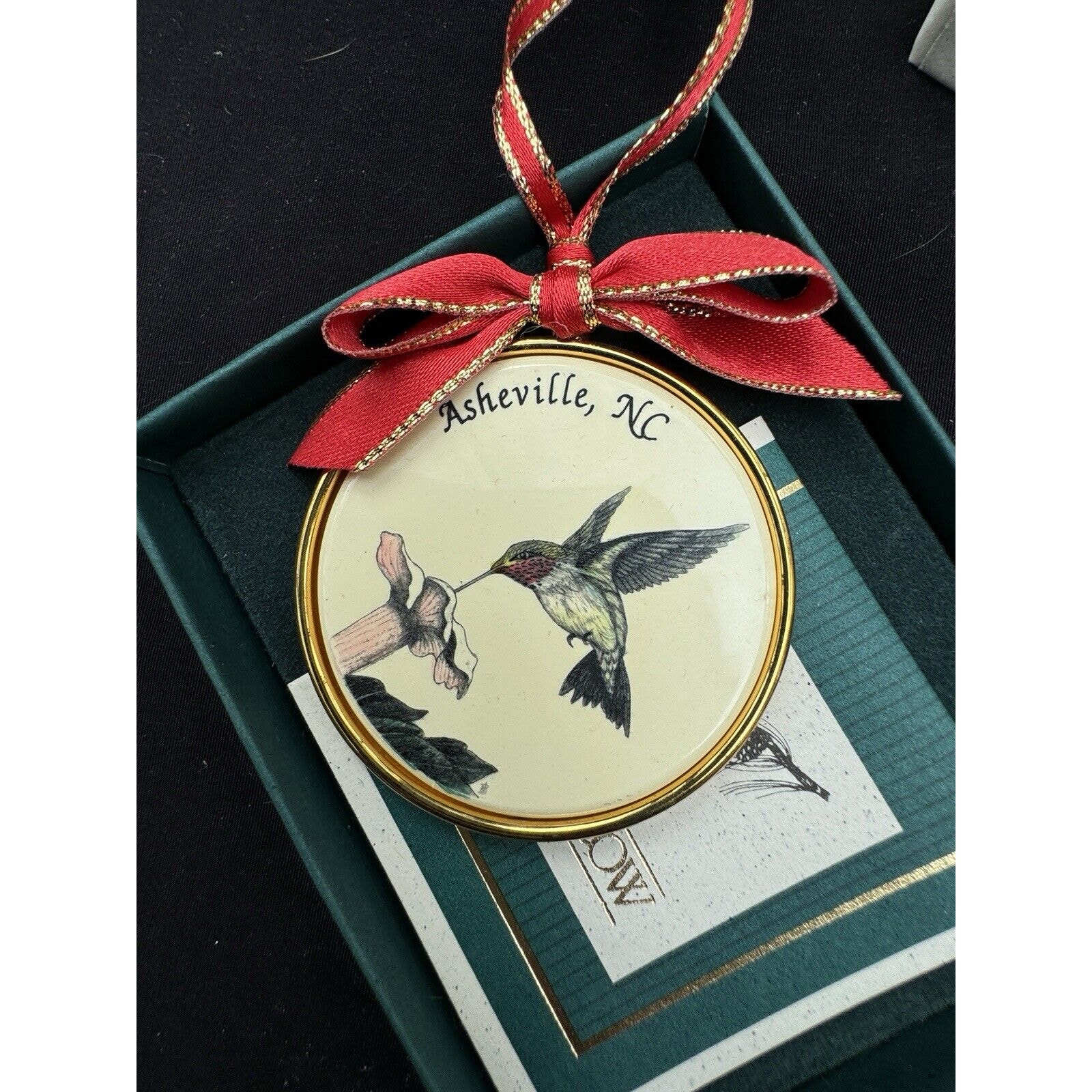 Barlow Christmas Ornament Asheville NC Hand painted Mint in Box Gift -9D
