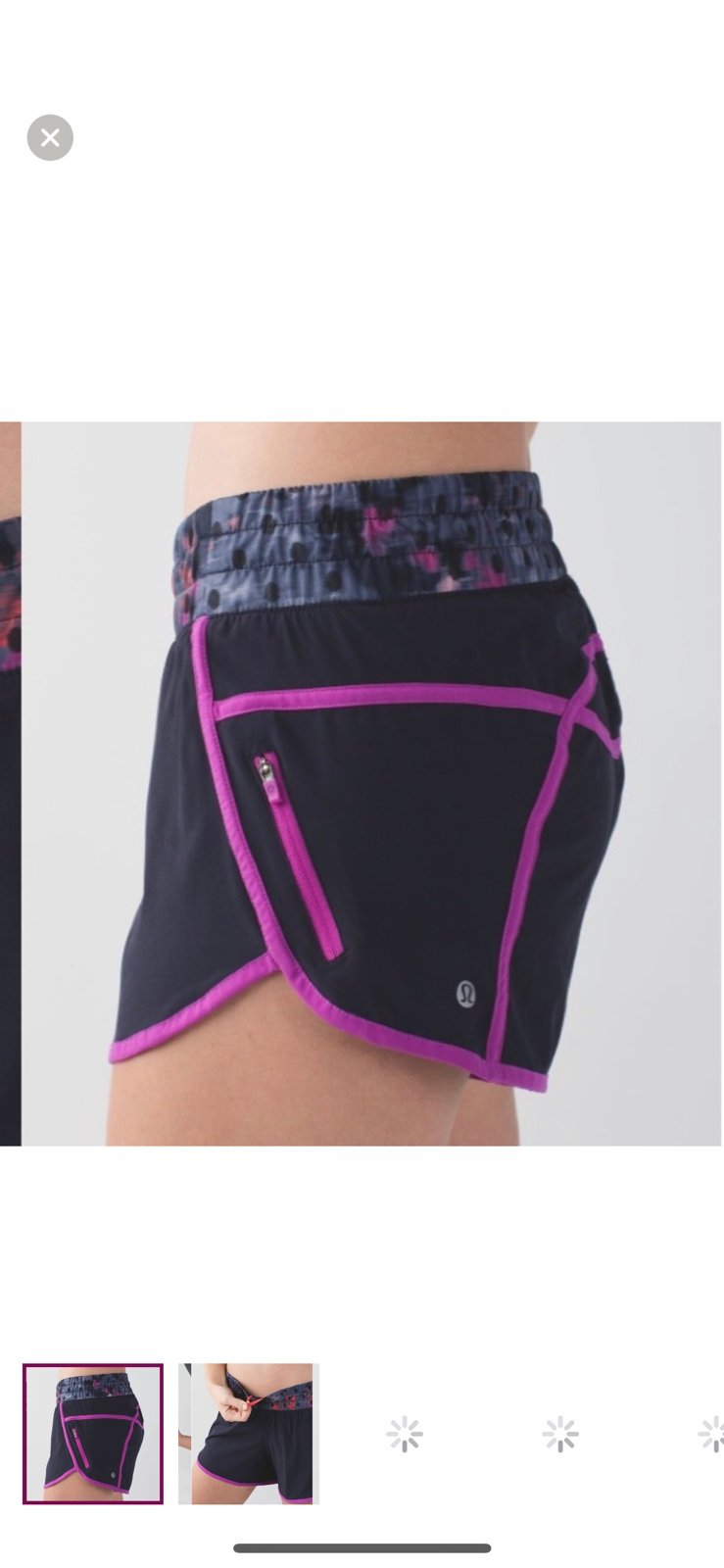 LULULEMON TRACKER SHORT III 4”-NAVEL BLUE WINDY BLOOMS REGAL PLUM MULTI-4