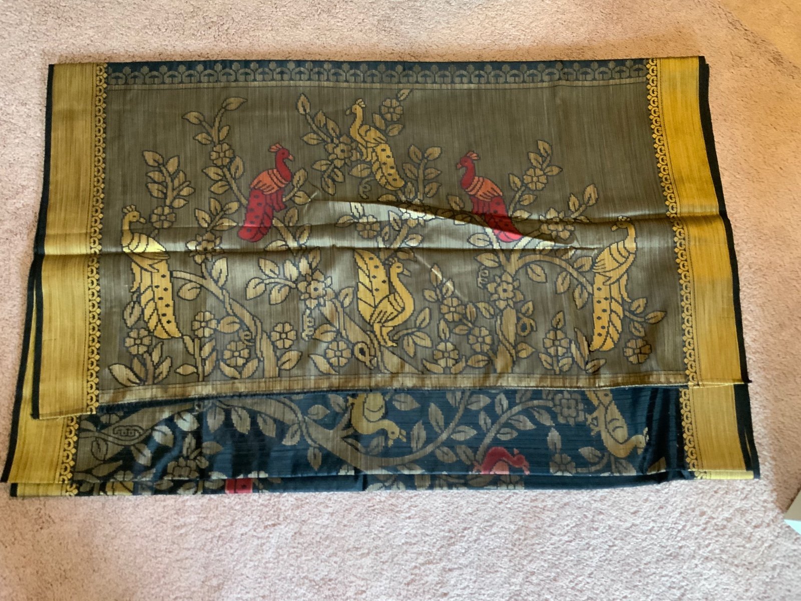 Sari/Saree ethnic Indian wear Cotton silk Black new