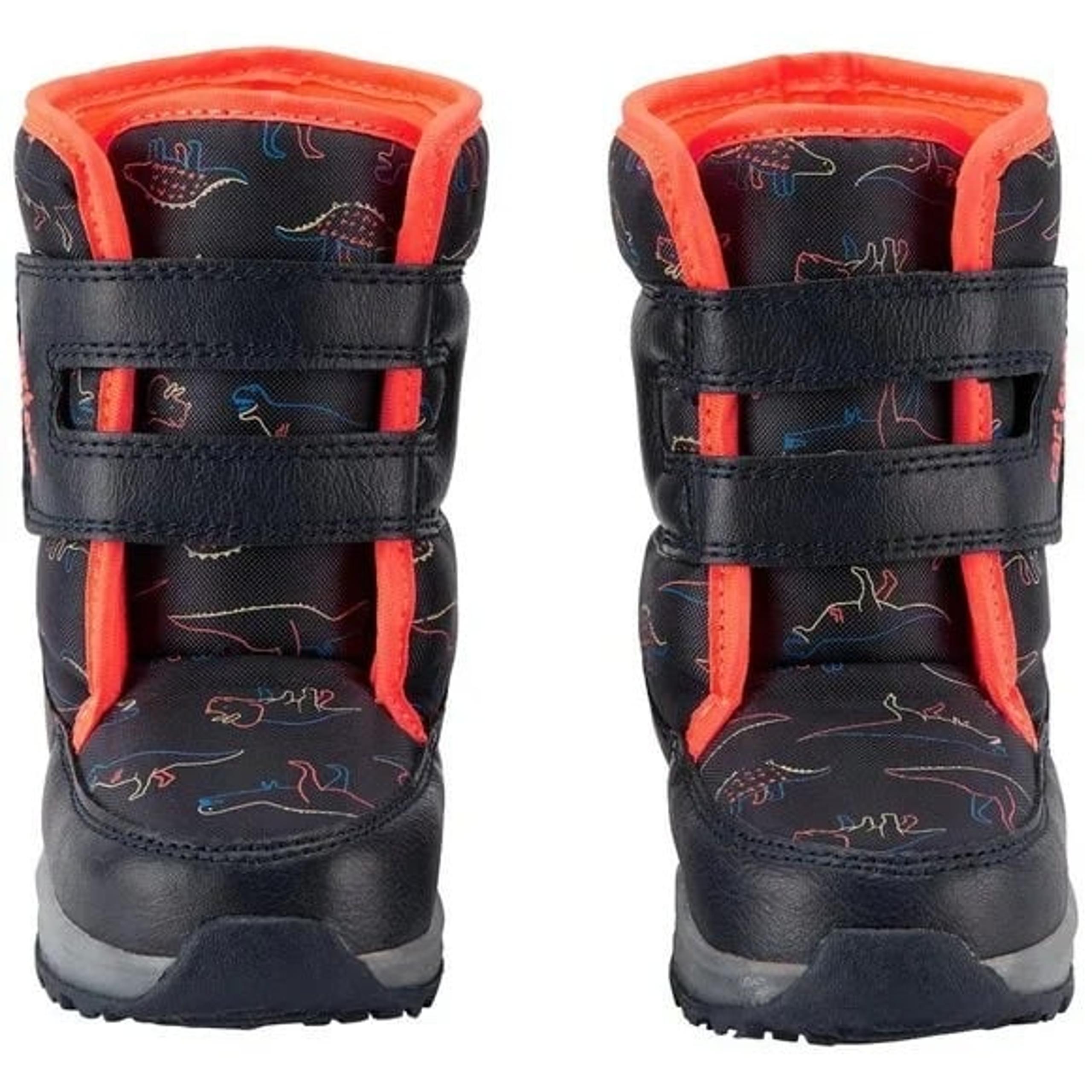 NEW Carter's Kids Waterproof Light Up Red Orange Dinosaur Doodle Snow Boot Shoes