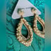 NWT Deepa Gurnani Anthropologie Pearl Rhinestone Statement Earrings Ivory Cream