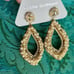 NWT Deepa Gurnani Anthropologie Pearl Rhinestone Statement Earrings Ivory Cream