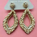 NWT Deepa Gurnani Anthropologie Pearl Rhinestone Statement Earrings Ivory Cream