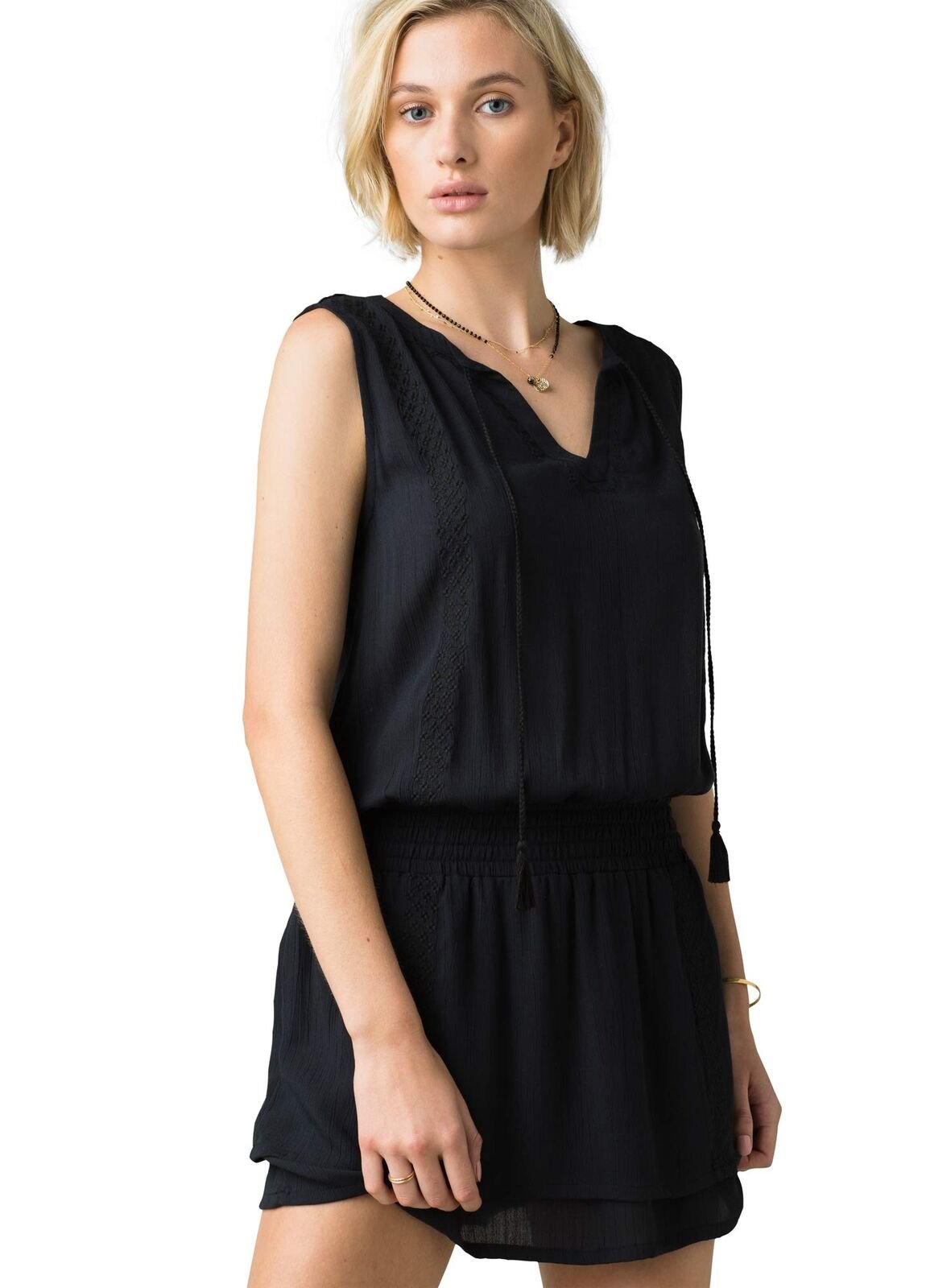 prAna Women's Seaview Sky Dress, Black, Small
