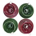 Starbucks 4 Demi Pearlescent Demitasse Cup & Saucesrs 2005 Red Green 3oz