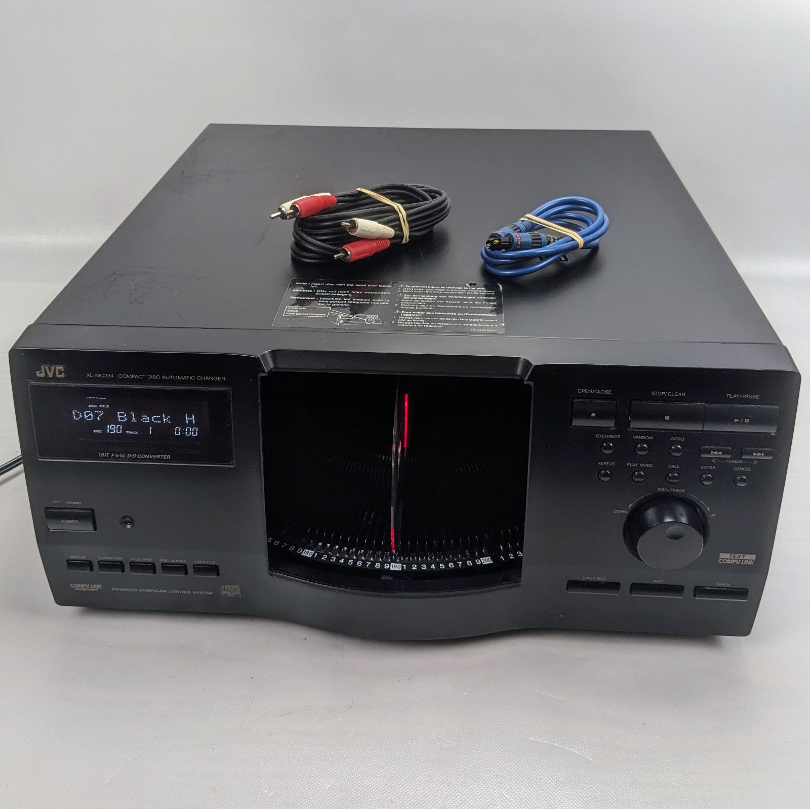 JVC XL-MC2000 200-Disc CD Player Changer Tested *NO Remote