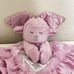 Thank Heaven for Little Girls Pink Angel Lamb Security Blanket Lovey Lovie Satin