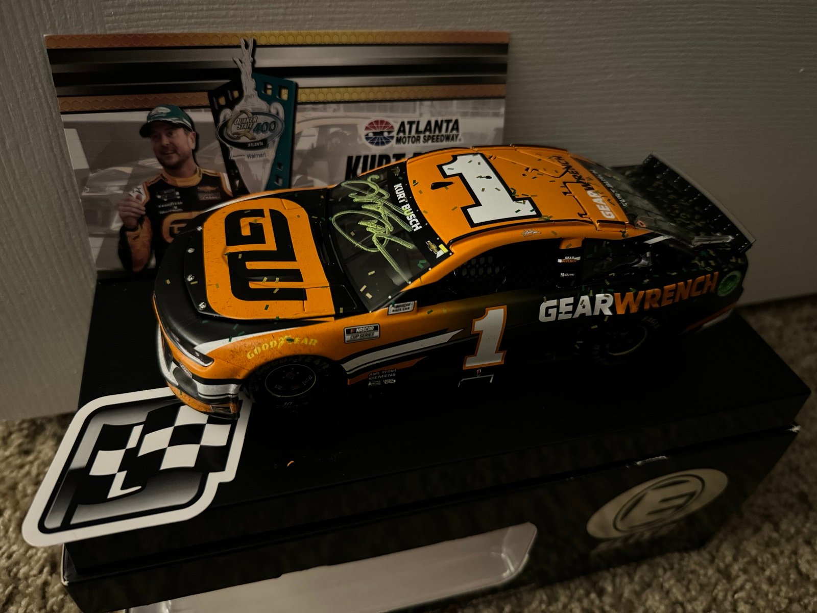 Kurt Busch 2021 Gearwrecch Atlanta Win Raced Version NASCAR 1/24 Elite Diecast