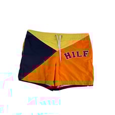 VTG 90s Tommy Hilfiger Mens XL Spell Out Color Block Swim Trunks Board Shorts