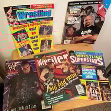 Vintage Wrestler Wrestling Magazine Mixed Lot 1980s 1990s 5 Magazines