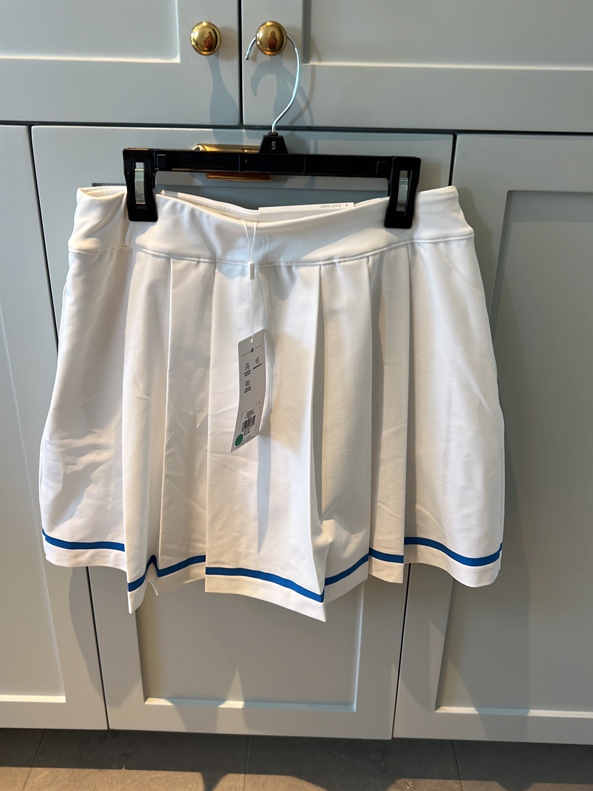 New Lady Hagan Golf Skirt White with Blue Trim Size S