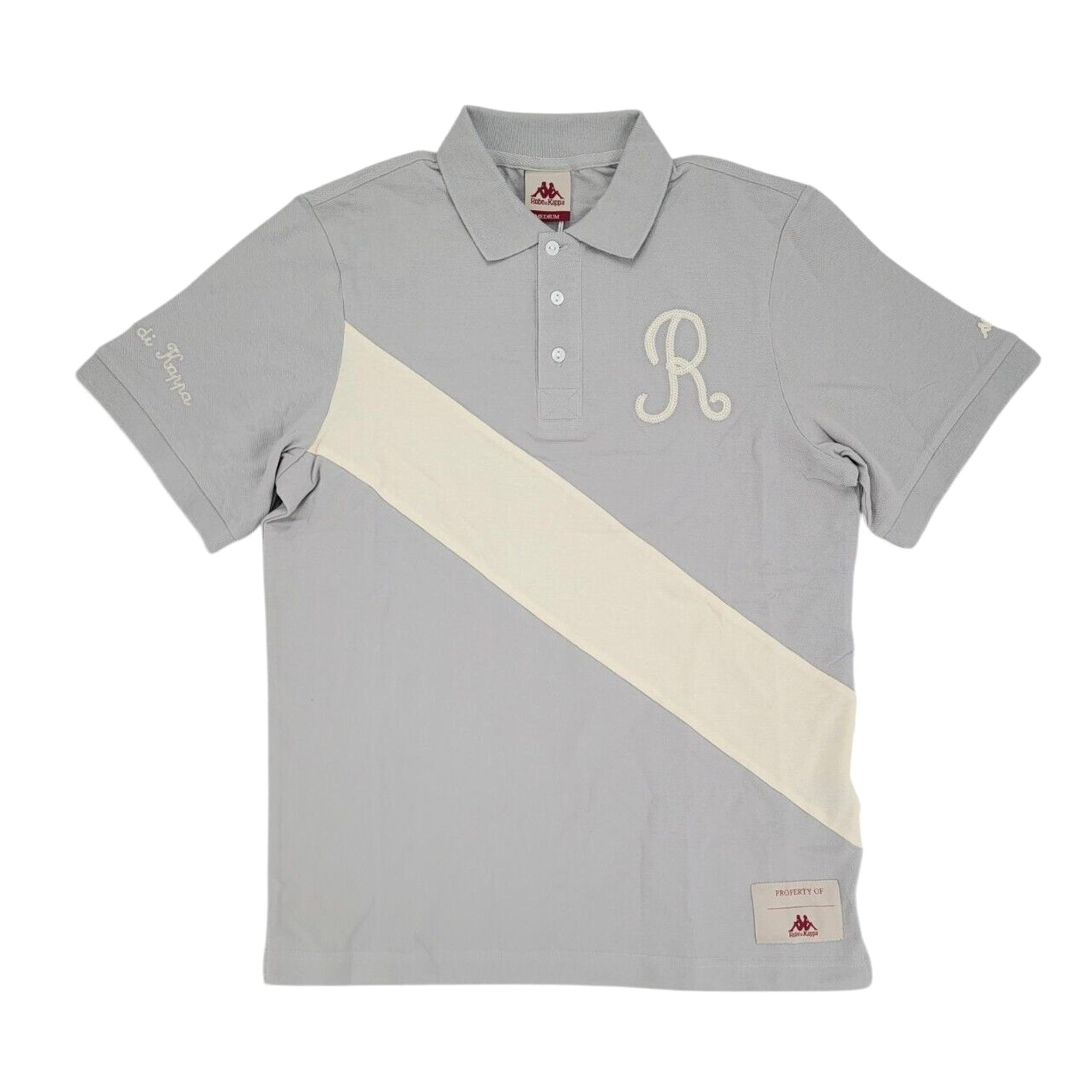 Robe Di Kappa Robe Giovani Notte Polo Shirt Grey M Embroidered Patch Shortsleeve