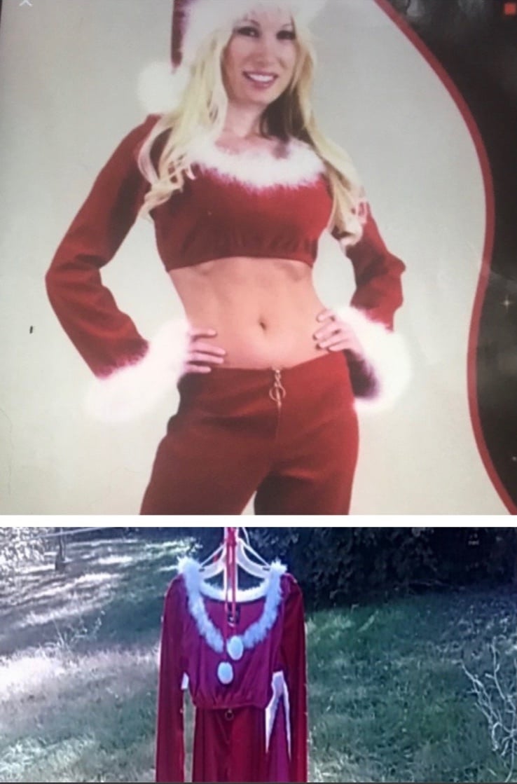 Womens Sexy Santa Costume Bell Bottom Flare Christmas