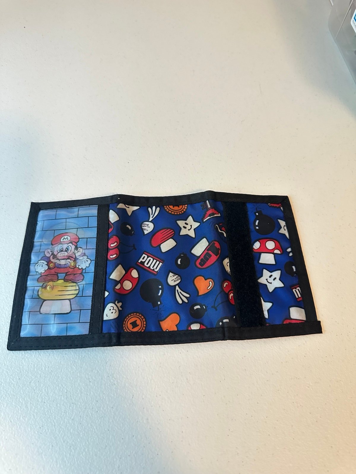 Vintage 1990 Super Mario Bros Trifold Wallet Lenticular Hologram Nintendo