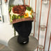 Vintage Union Made Toque Netted Hat Velvet Floral