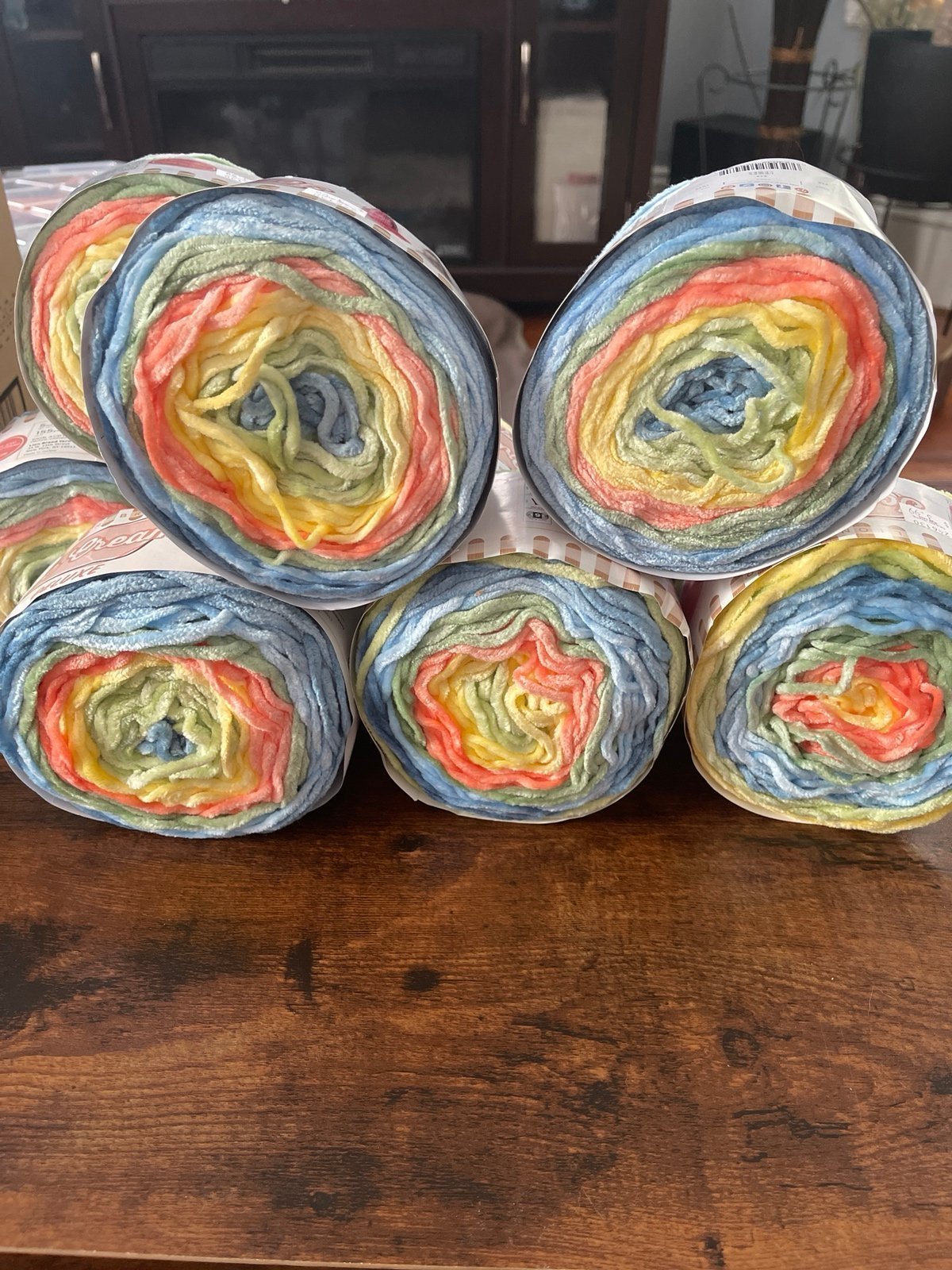 Lion Brand Yarn Ice Cream Deluxe yarn, LEWES lot of 9