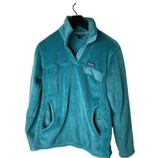 Patagonia Retool Snap T Fleece sweatshirt pullover teal women's size large 25442