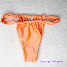 New! Free People Belle the Label The Bare Bikini Bottoms in metallic orange, M