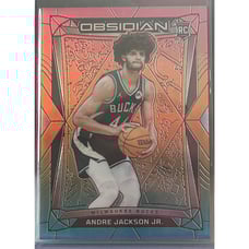 2023-24 Panini Obsidian Andre Jackson Jr. Neon Flood SSP #66 Rookie RC Bucks