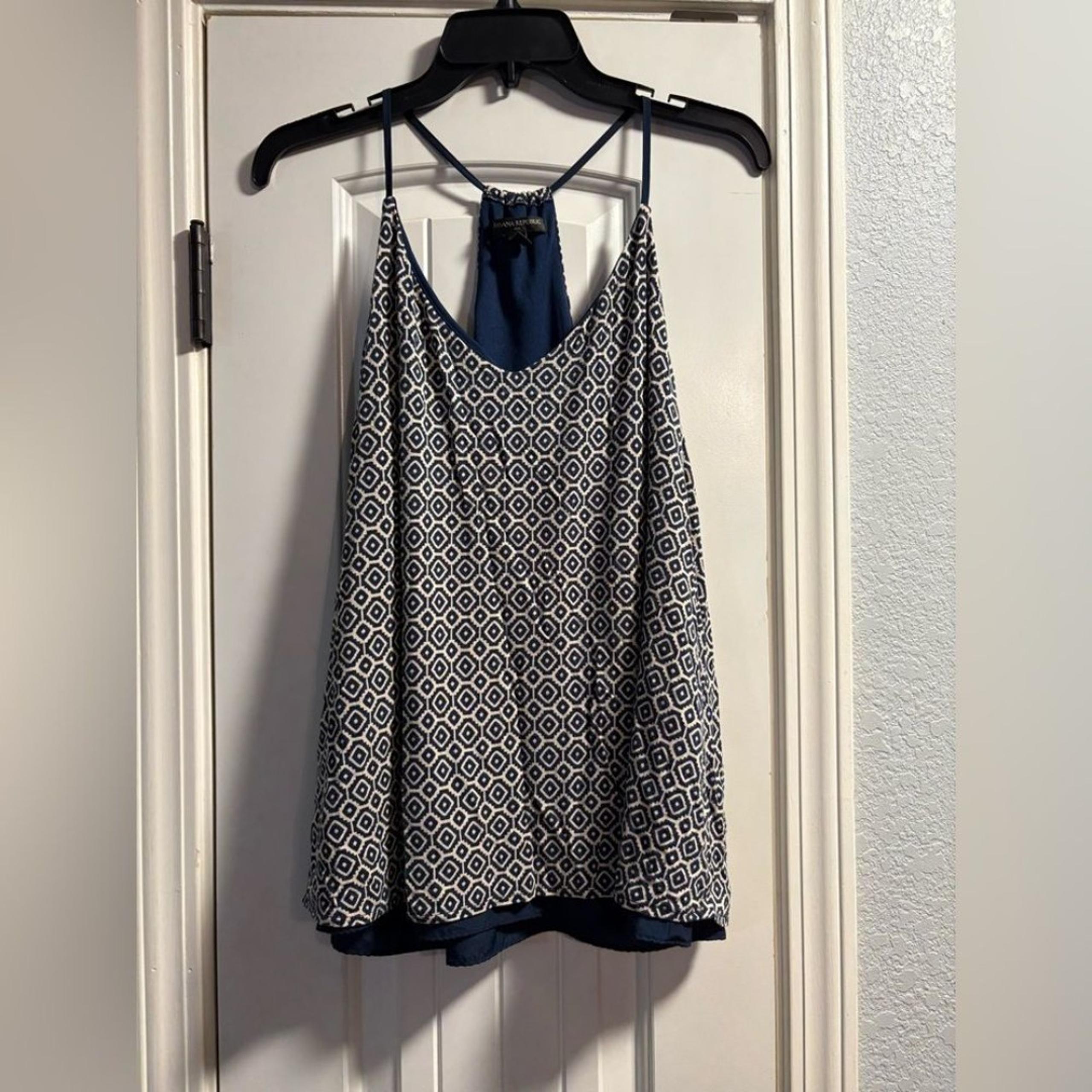 Banana Republic Factory Women’s Halter Tank Top Geometric Size Large
