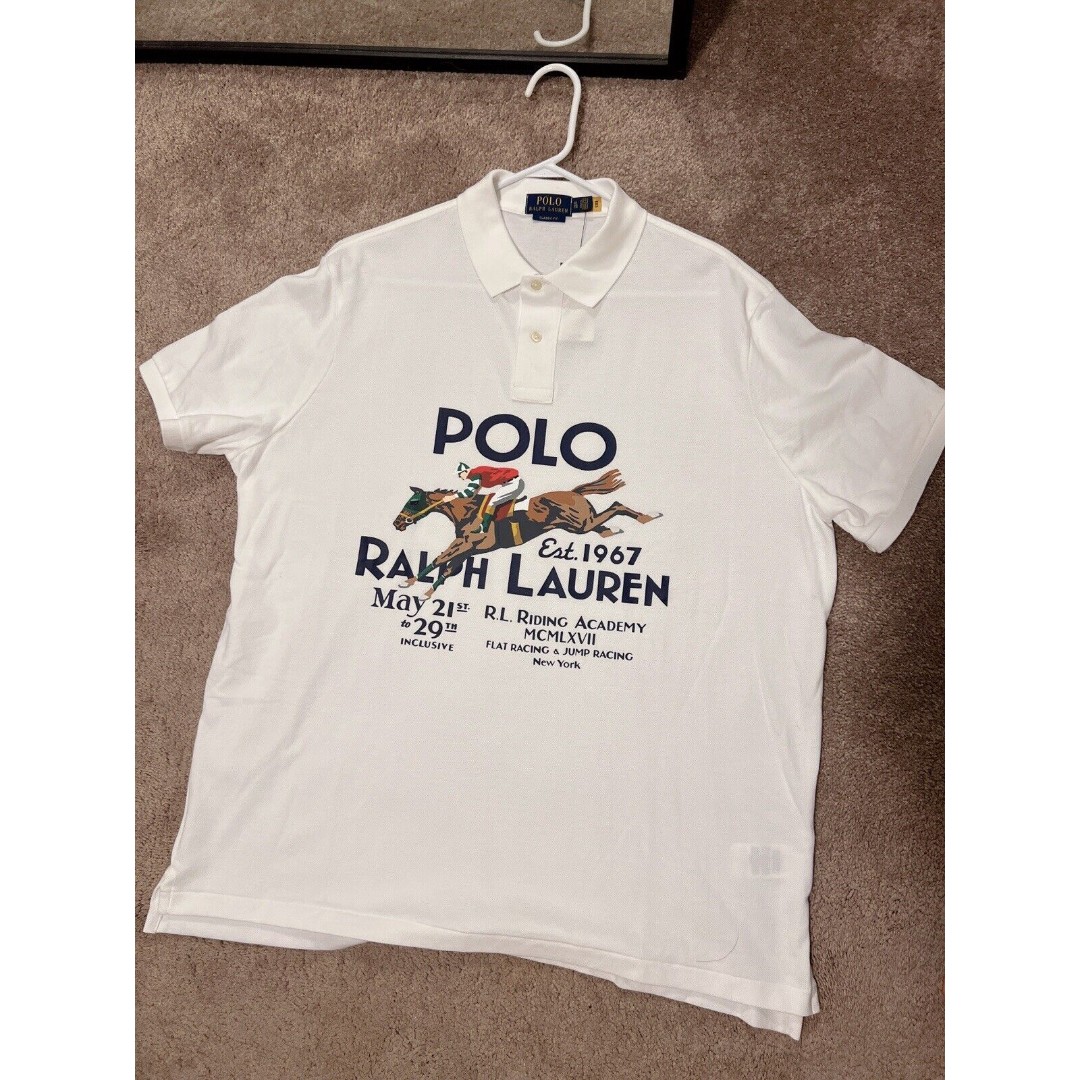 Ralph Lauren Polo Shirt Equestrian Riding Academy Big Horse PoloGolf Sz XL 148