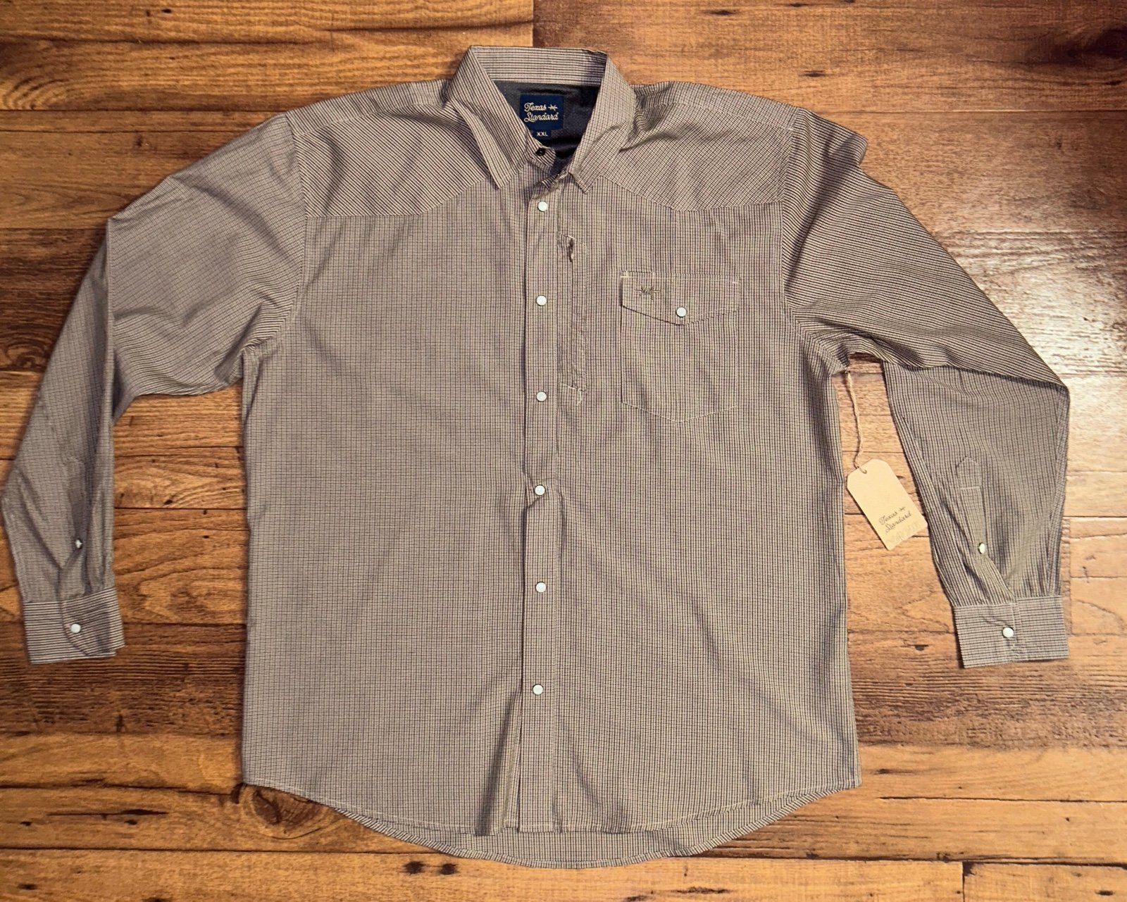 Texas Standard Men’s XX-Large ~Western Brown/Burgundy Striped Western Shirt ~New